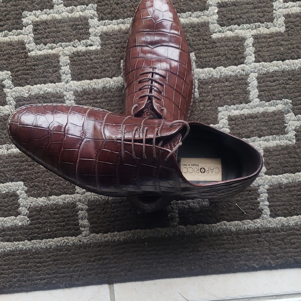 Caporicci Men's Brown  Pattern Shoes